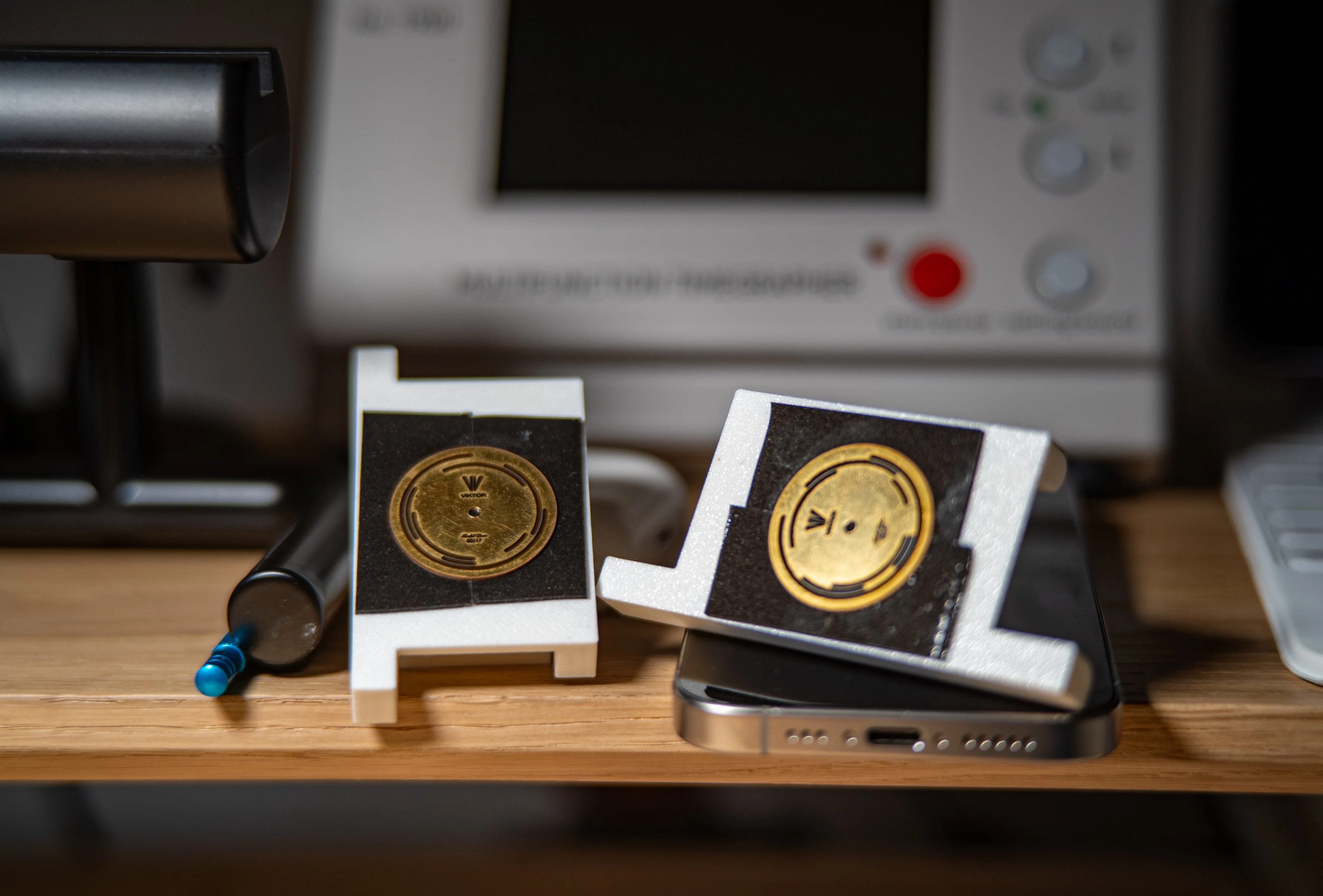 Viktor Watch dials held in custom workshop fixtures