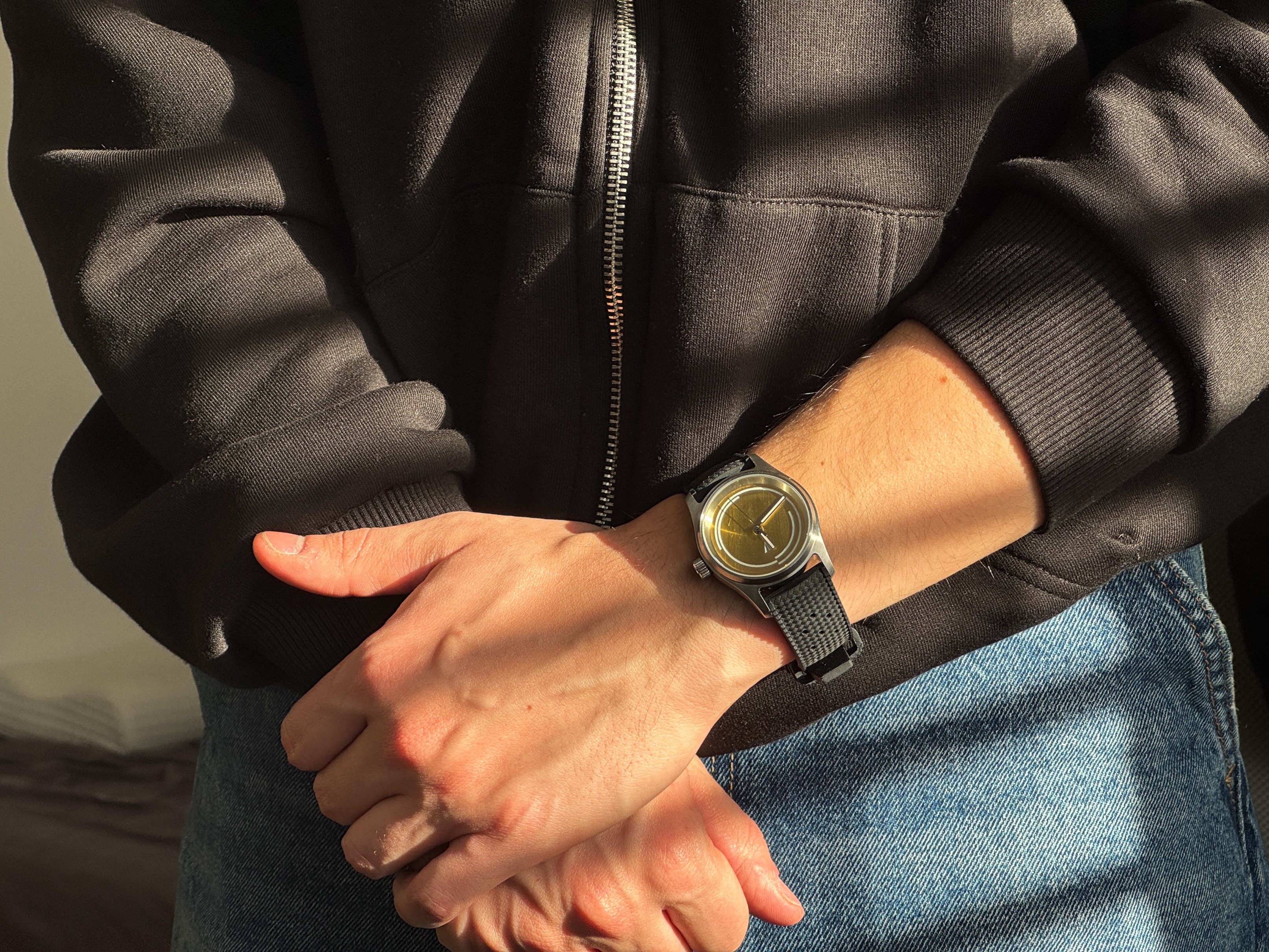 First Viktor Watch prototype on wrist